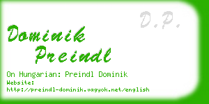 dominik preindl business card